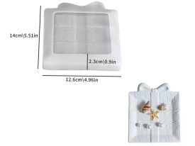 Molde silicona plato cuadrado con guarda